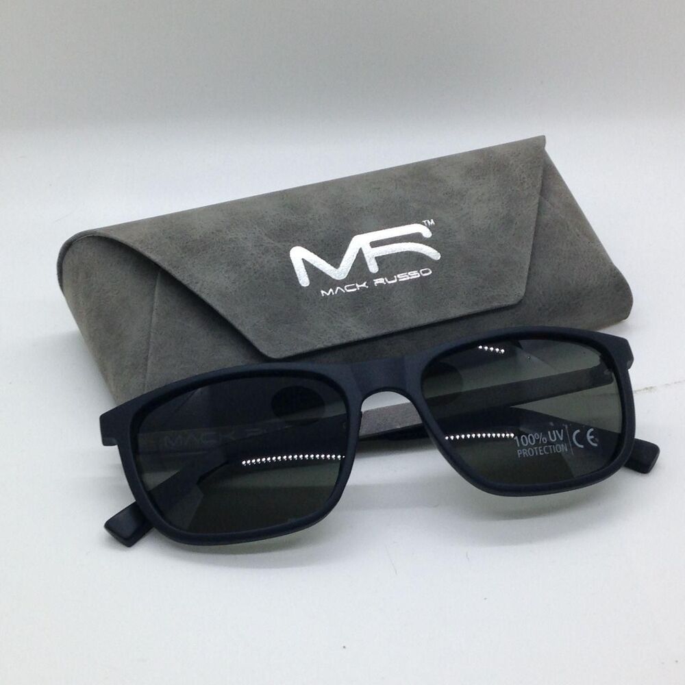 Mack Russo Men's Black and Grey Sunglasses